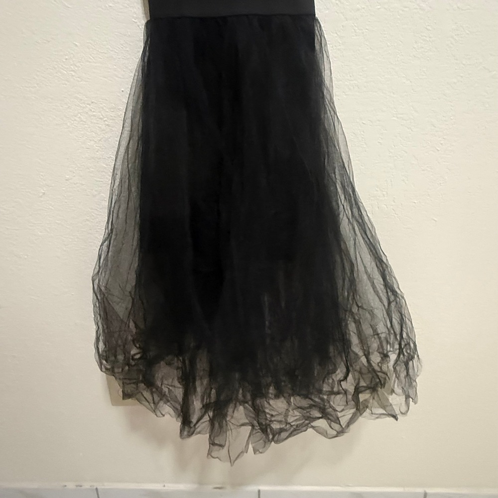 Charlotte‎ Russe Gold Metallic Tulle Skirt Party Dress Womens Large Black Gold - Picture 5 of 12